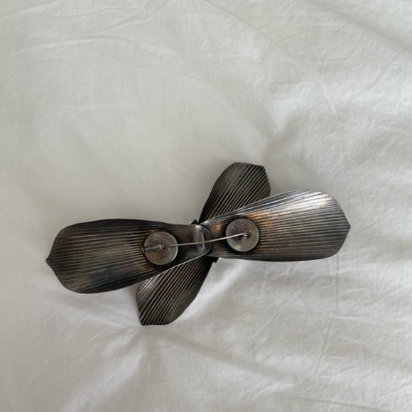 Vintage- Large Silver and Rhinestone Brooch - Picture 2 of 2